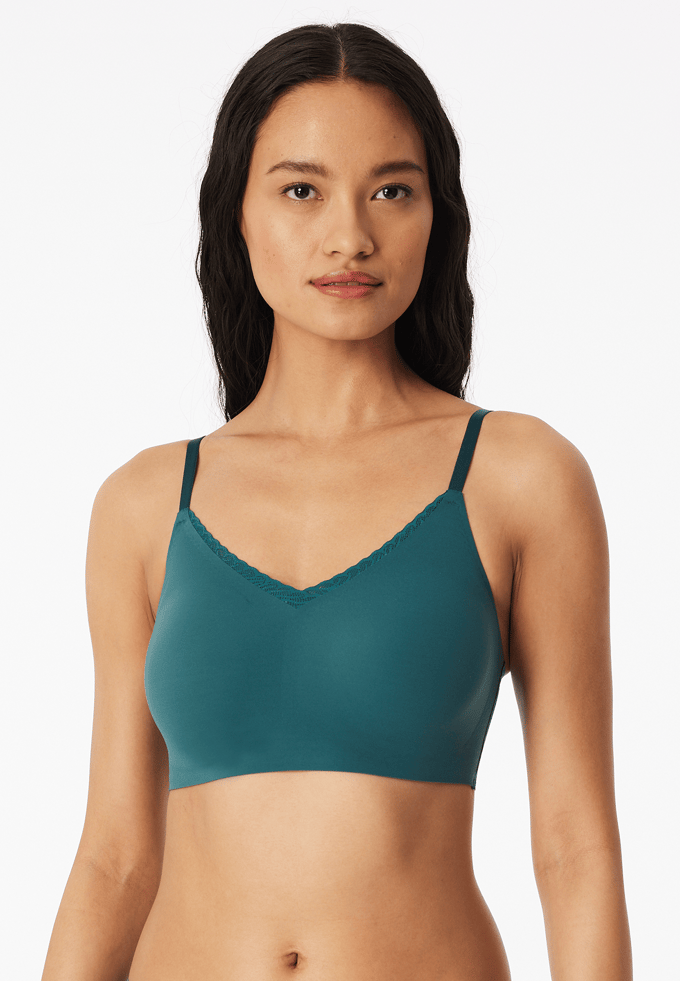 Naadloos bustier met uitneembare pads, kant, groen - Invisible Soft Lace 36