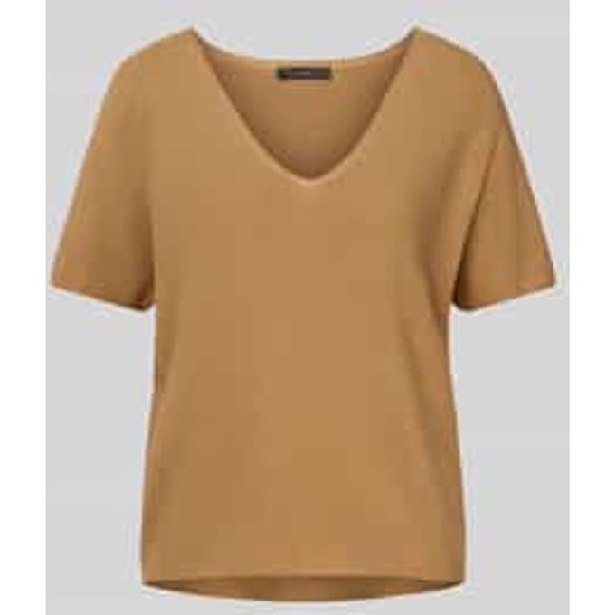 Gebreid shirt met V-hals