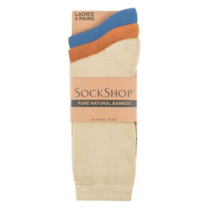 3-Pack Dames Effen Bamboosokken - Zachte Ademend Dagelijks Comfort Sokken