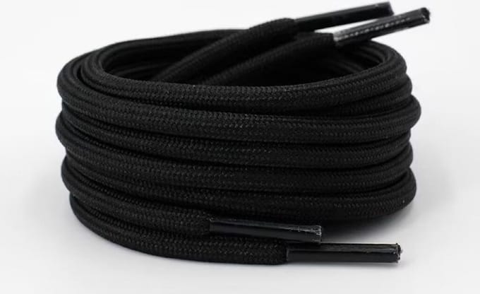 120cm Sneaker Veters -Ronde Veters -120cm - Shoe laces -kleur: zwart
