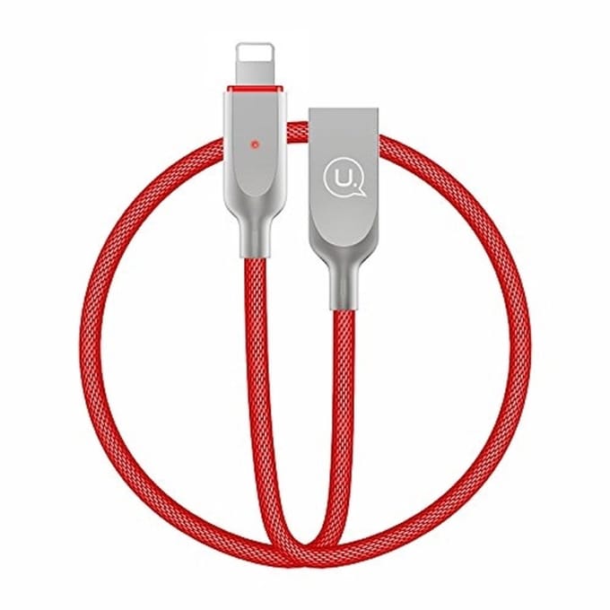 USAMS U-Sun Serie - Lightning Kabel - 1,9m - Power-off - Rood
