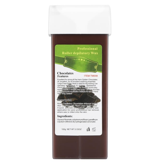 100g Cire Dépilatoire Roll-on Corps Jambes Poitrine Bras Bikini Aisselles Épilation Roll-on Cire Chocolat white