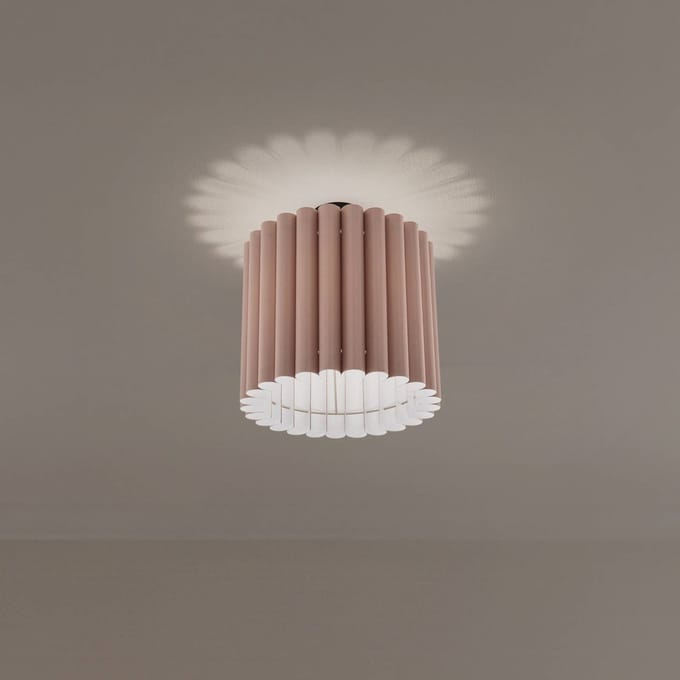 Duolla Plafondlamp Aria, cappuccino, microvezel, E27
