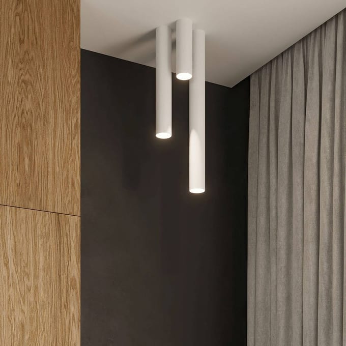 Euluna - buitenspot - 1licht - Staal - H: 60 cm - GU10 - wit mat