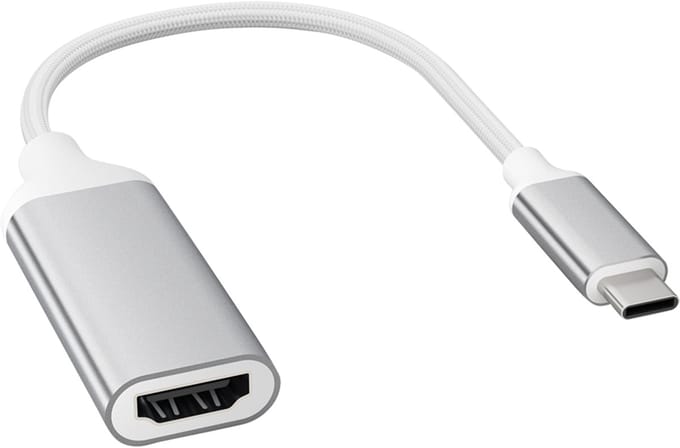 Force Case, USB-C Male naar HDMI Female 4K Ultra HD Versterkte Adapter, Wit
