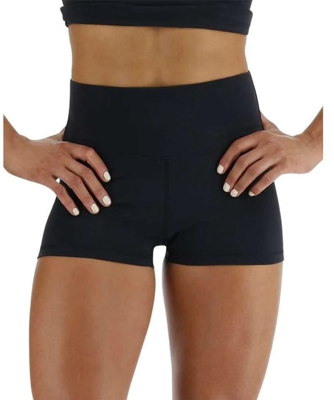 Tyr Joule Elite 2´´ Solid Hoge Taille Korte Leggings Zwart XL Vrouw