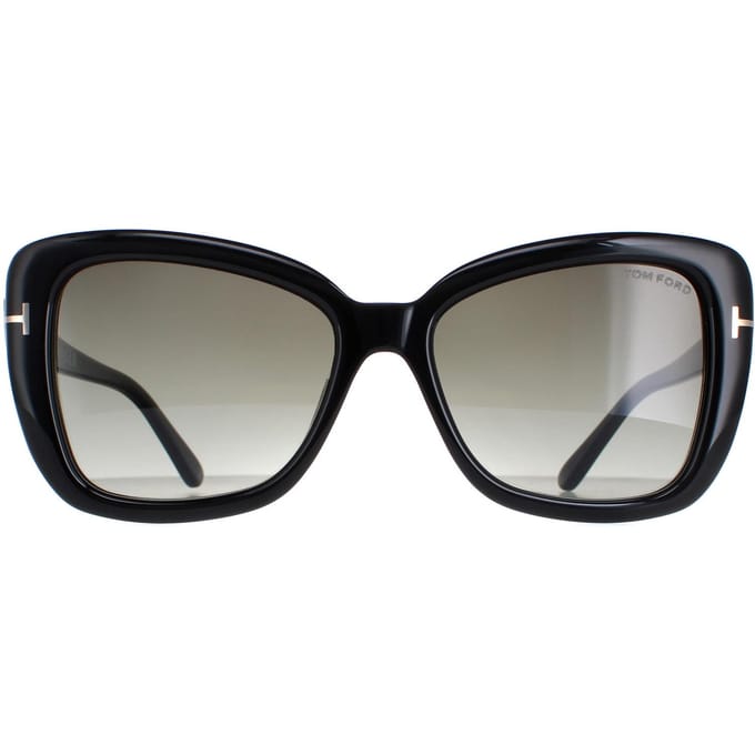 Tom Ford Maeve FT1008 01B glanzend zwart smoke gradient zonnebril