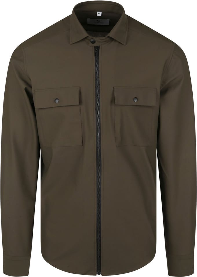 Suitable Jacket Shirt Donkergroen - Maat L - Heren - Overshirt