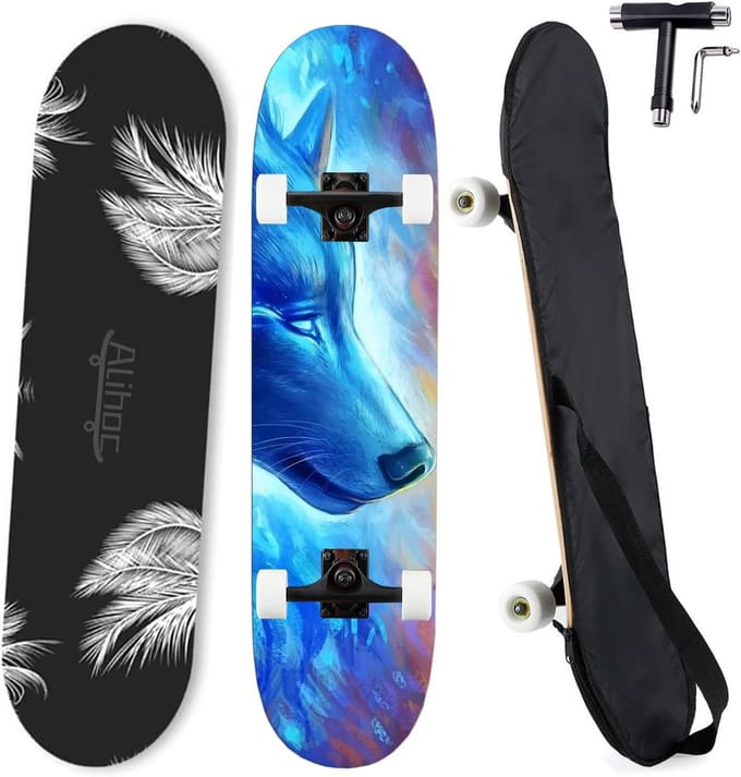 Compleet 7-laags Skateboard van Esdoornhout - Voor Beginners tot Professionals