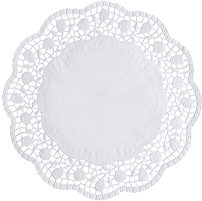 20x 100 Taartranden rond Ø 28 cm wit