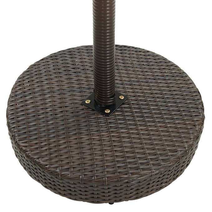 vidaXL - Tuintafel - 75,5x106 - cm - poly - rattan - bruin