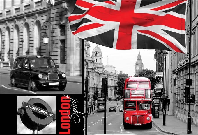 Fotobehang London  | PANORAMIC - 250cm x 104cm | 130g/m2 Vlies