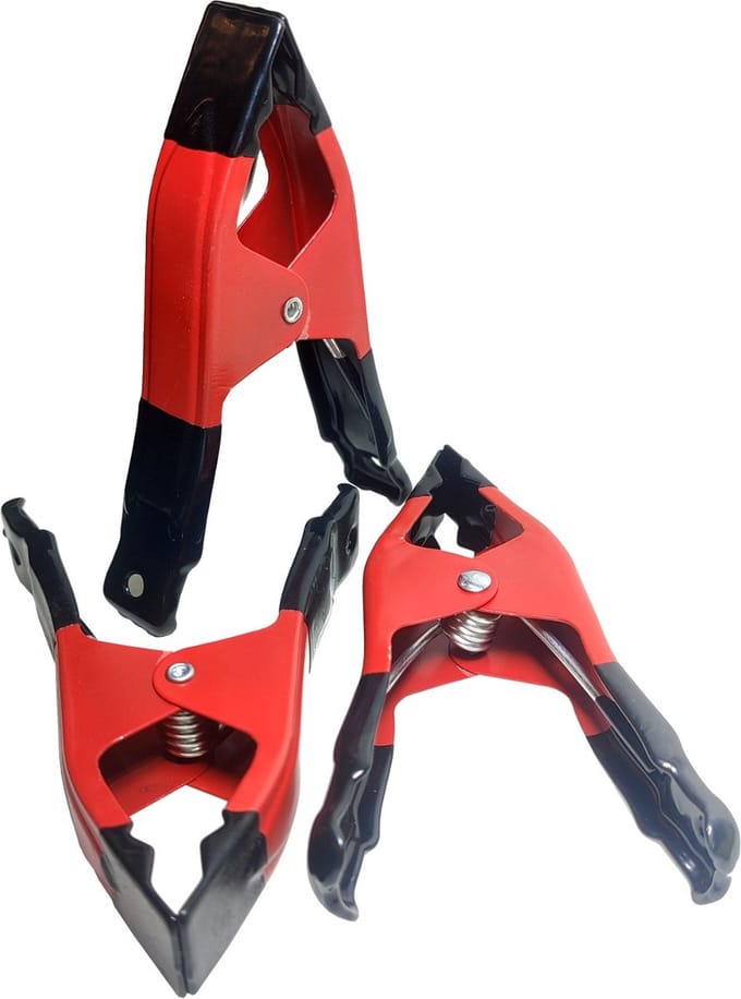 Hofftech Zeilklem / Marktklem Rood + ISO - 150 mm. - 36 stuks