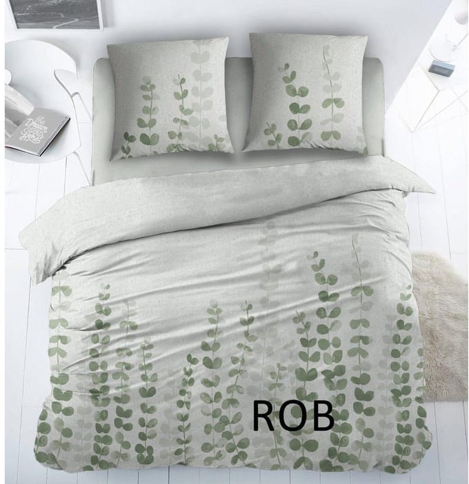 Sleepnight Dekbedovertrek Katoen Rob - 240 x 200/220 cm + 2 kussenslopen - [Groen]