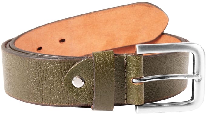 Leonardo Verrelli Leonardo Verrelli unisex riem 80cm - 140cm (taillewijdte) in donkergroen van 100% echt leer,
