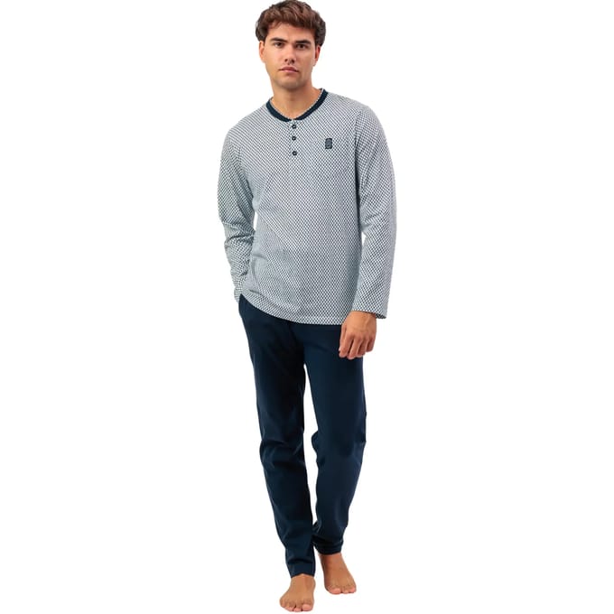 Pyjama's / nachthemden Admas Pyjama broek polo lange mouwen Society