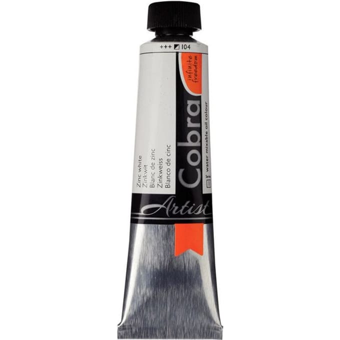 Olieverf - Cobra - Watermengbaar - Wit - Tube van 40ml - Zinkkunstenaars wit