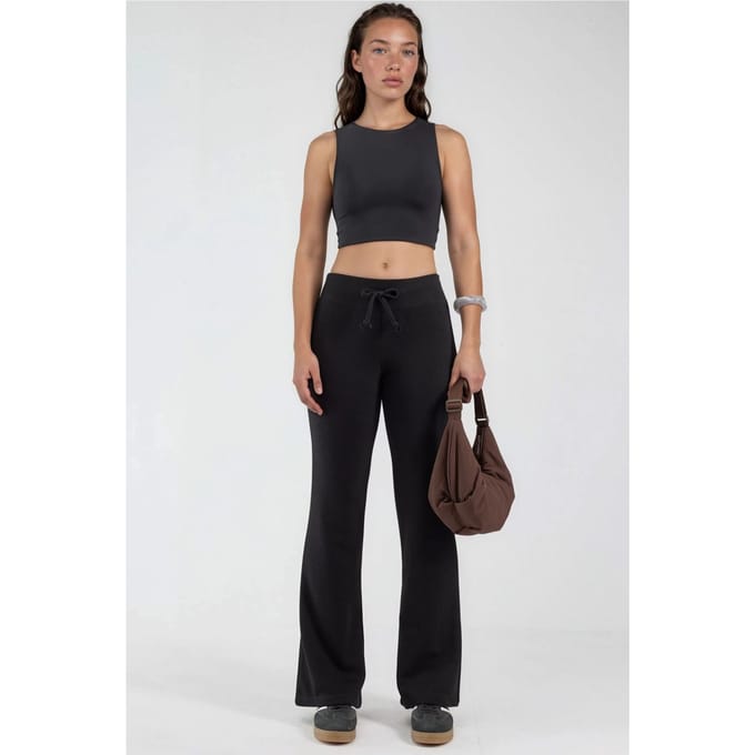 Elastische Taille Flared Leg Broek