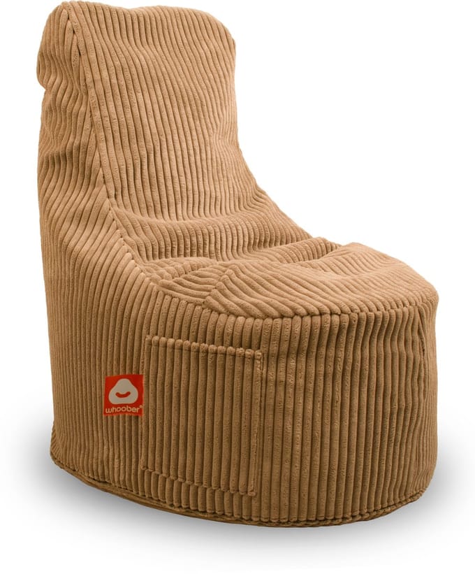 Whoober Nice – Stoel Zitzak – Lichtbruin dik ribfluweel – Comfortabel & Duurzaam