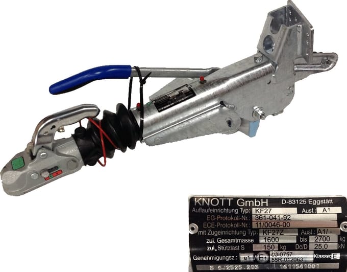 Oplooprem Knott KF 27 V-dissel met neuswiel console
