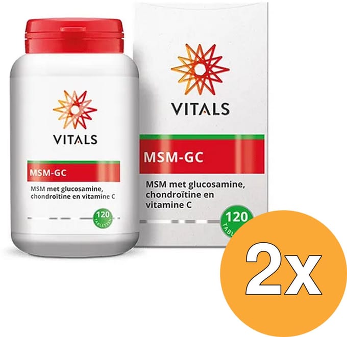 2x Vitals MSM GC (120 tabletten)