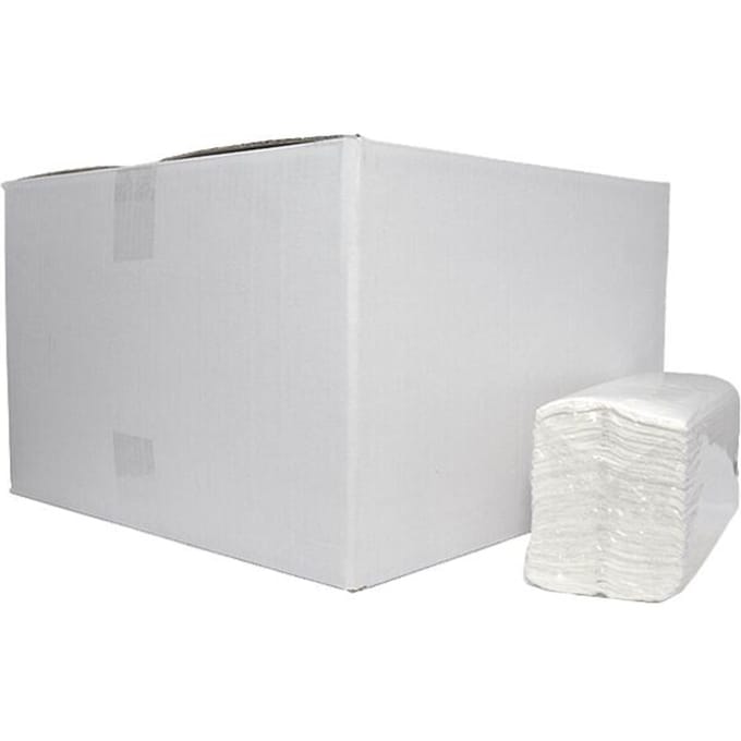 Handdoek Cleaninq H3 c-vouw 2-laags 250x310mm 16x152 vel wit