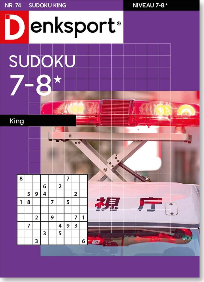 Denksport Puzzelboek Sudoku 7-8* king, editie 74