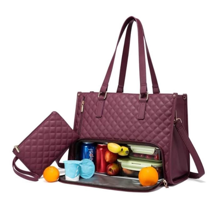 Sac à déjeuner Isolé Sac pour ordinateur Portable Pratique à main blanc