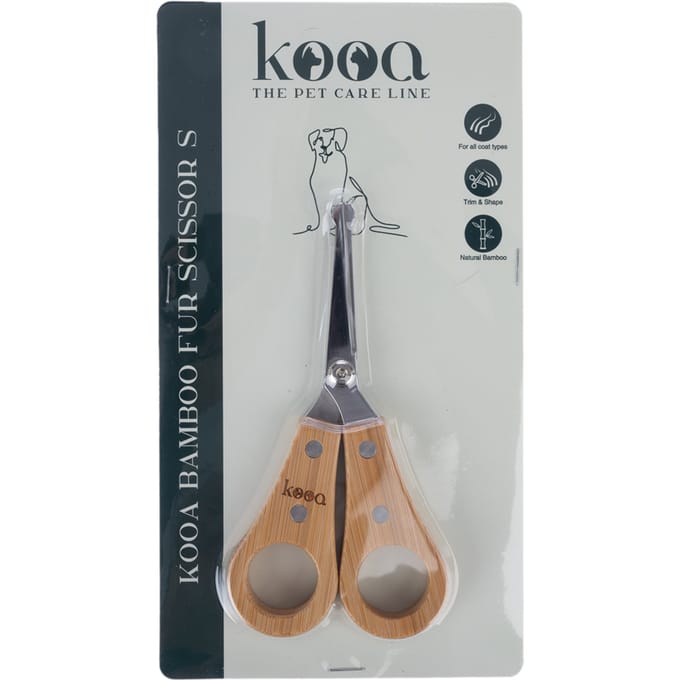 kooa bamboe bontschaar S 13,8x6,8x1,2cm hond & kat