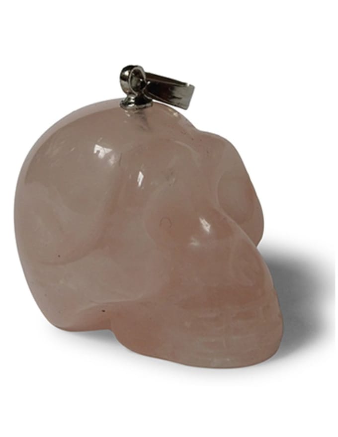 Schedel hanger Roze kwarts