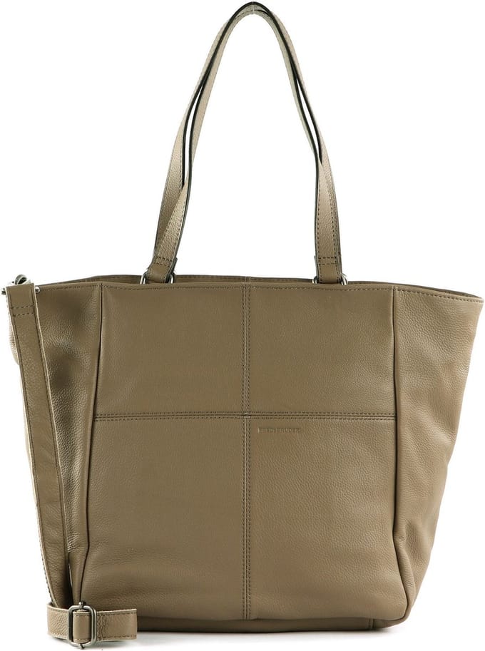 FREDsBRUDER Leren Schoudertas Pruvia Shopper Taupe Lichtbruin