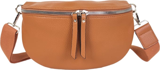 Qischa® - Crossbody heuptas bumbag - uni riem - soft - camel - vegan - medium size