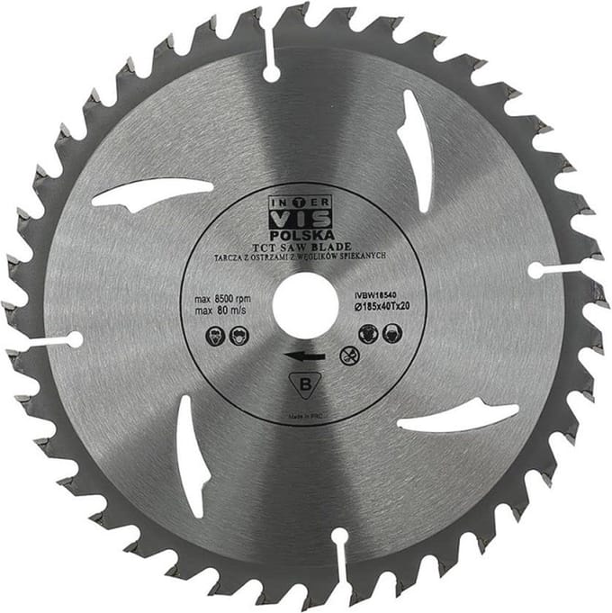 Cirkelzaagblad 185mm - 40 Tanden voor Houtbewerking