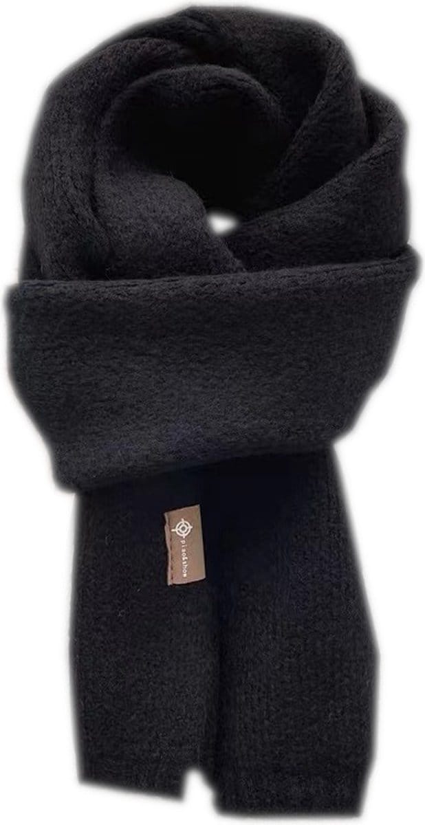 Sjaal Dames - Wolmix - Zachte Sjaal - Zwart - 150 cm