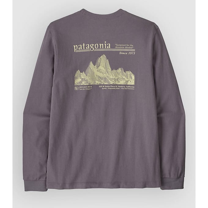 Patagonia Mw Hut Tripper Skyline Longsleeve grijs