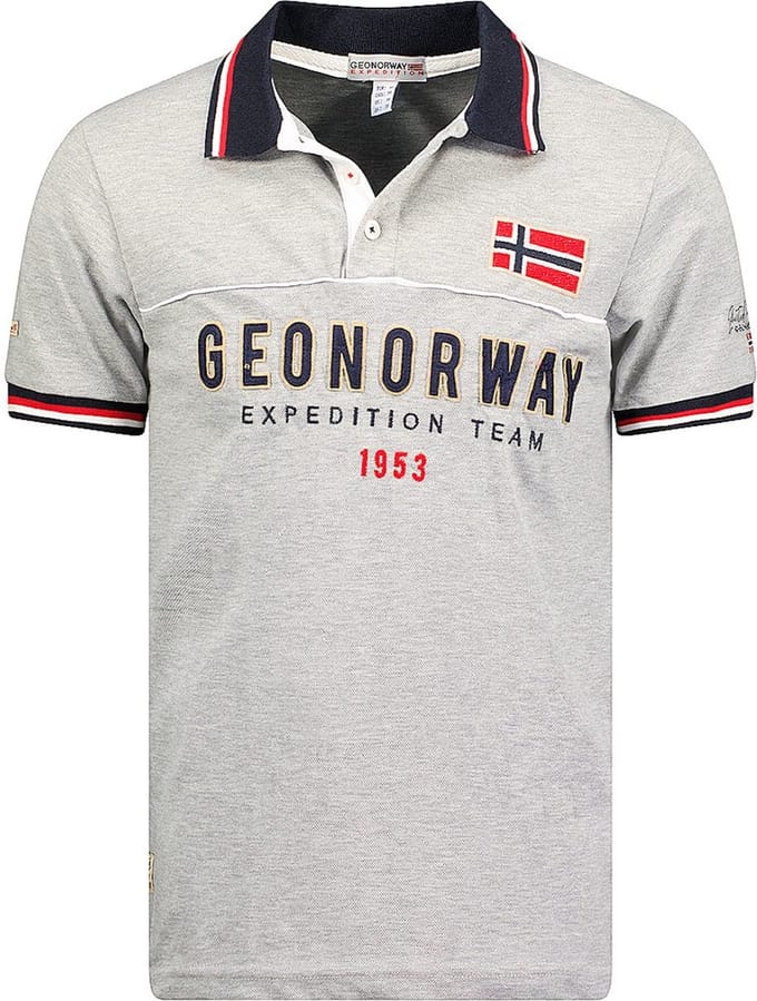 Polo Shirt Heren Grijs Geographical Norway Expedition Kerato - S