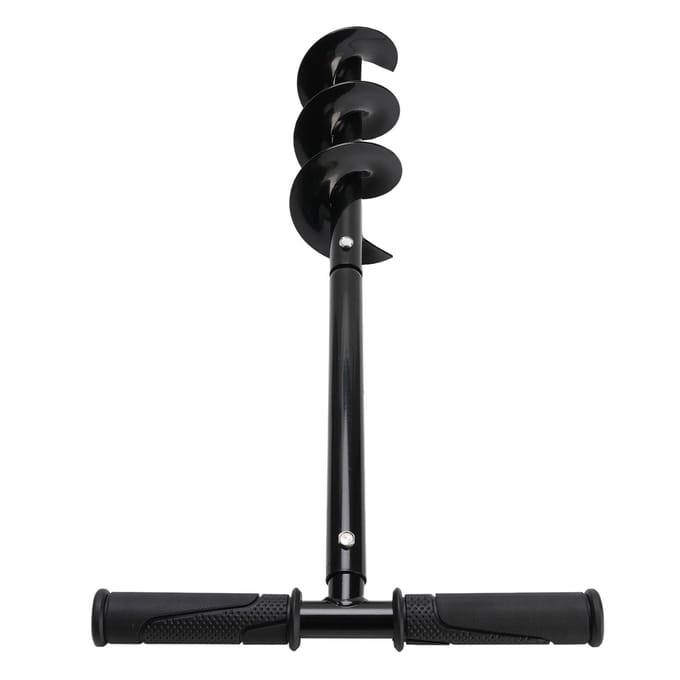 Handbediende grondboor T-vormig koudgewalst staal tuingrondboor handmatige gataardboor black