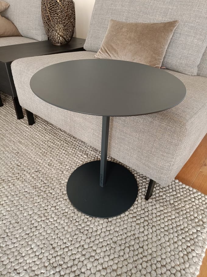 Bijzettafel rond 50 cm - zwart - 50 cm hoog - metaal