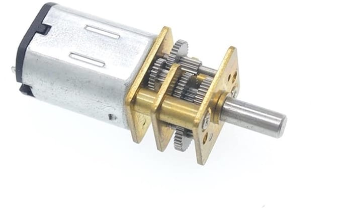 Mini Motor - Gereduceerde Motor - Hobby Projecten - Hoog Koppel - DC 6V - Zilver