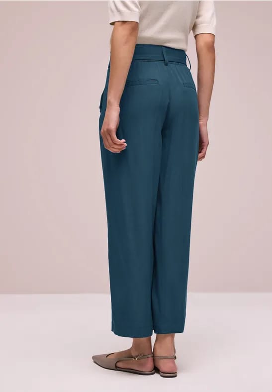 7/8 Wide Legs broek met riem