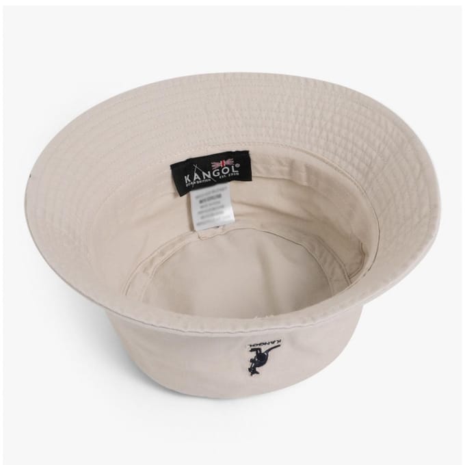 Kangol K4224ht Khaki Gewassen Bucket Hat K4224HT KHAKI (XL) white