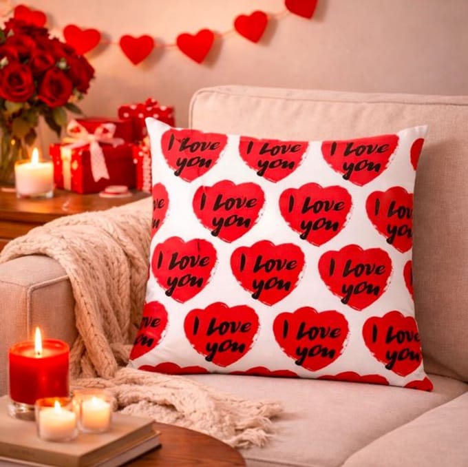 Valentine Wishes Collection Kussenhoes - 45x45 cm