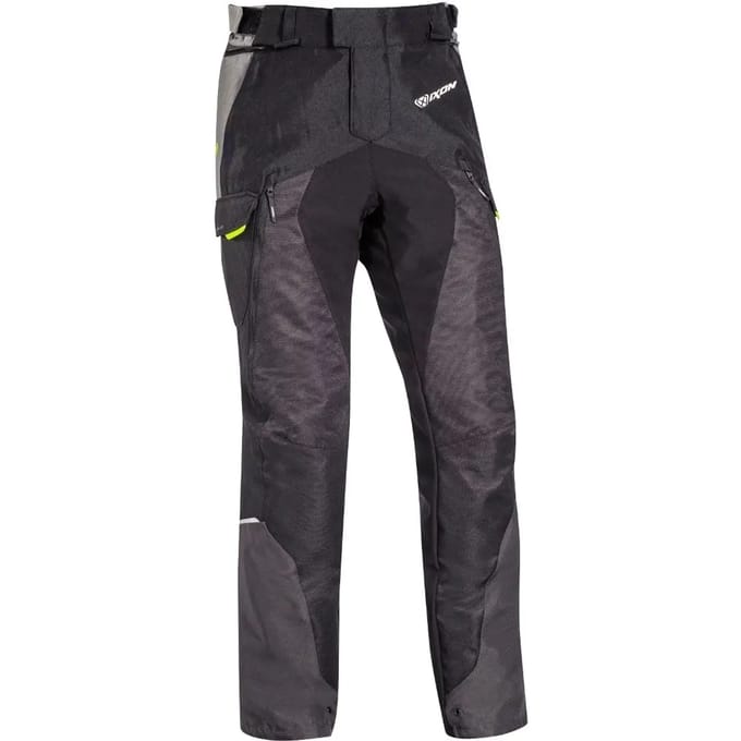 Ixon Balder PT Zwart Grijs Bright Geel Textiele Motorbroek - Broek