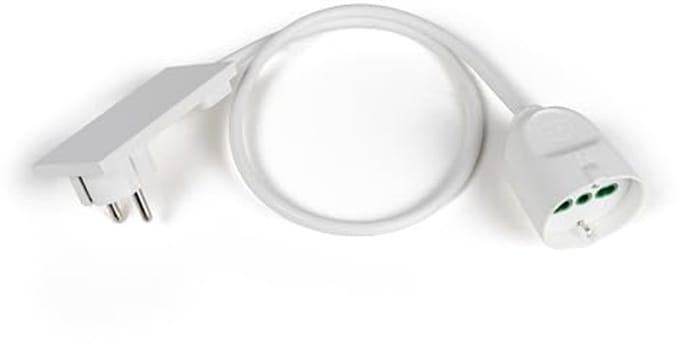 Verlengkabel 1m Met Schuko Plug - Ruimtebesparend Voor Achter Meubels