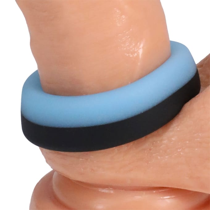 Rock Solid The Big O Cockring Glow - Blauw