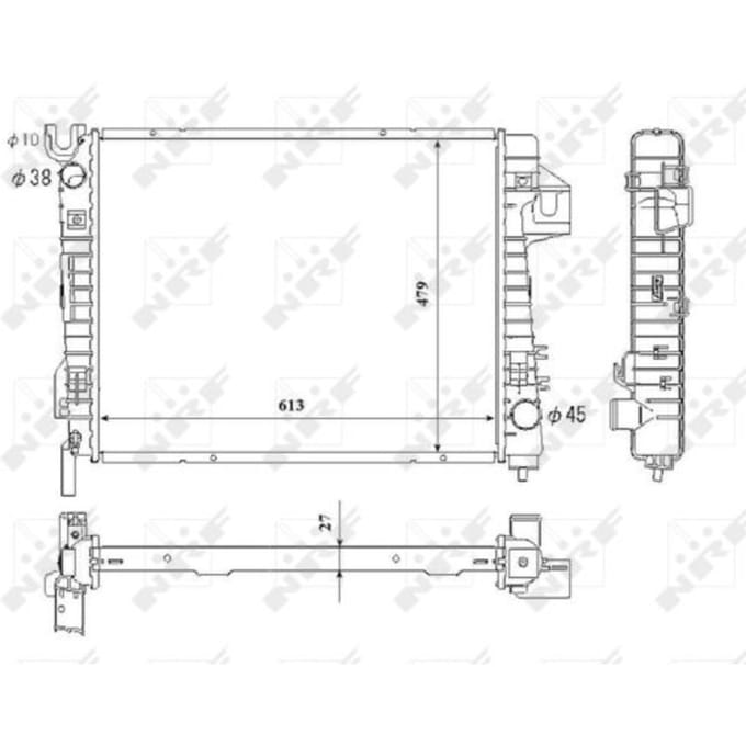Radiator, motorkoeling NRF 53712