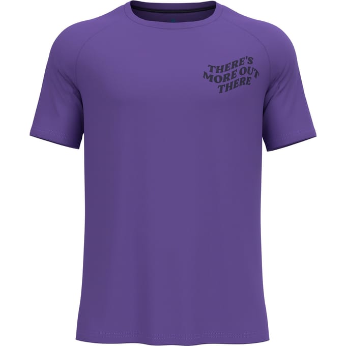 Odlo Essential Print Hardloopshirt Heren-Paars