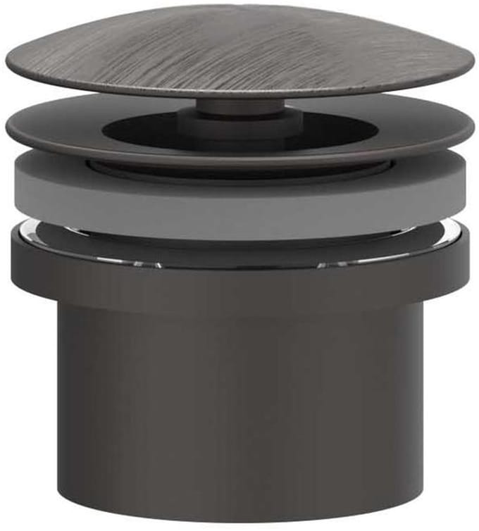 IVY Toebehoren Design plug always open RVS316 geborsteld carbon black PVD