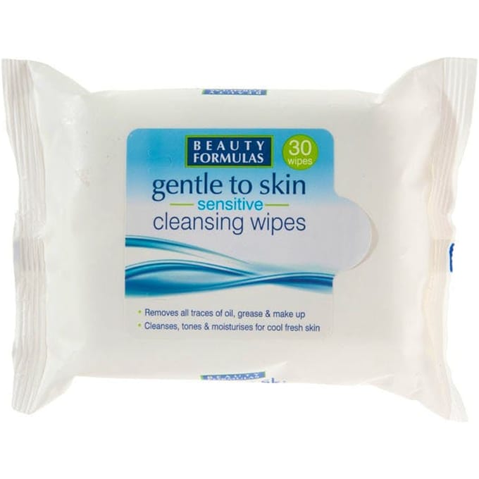 Beauty Formulas Gentle To Skin Sensitive Cleansing Wipes 30 st