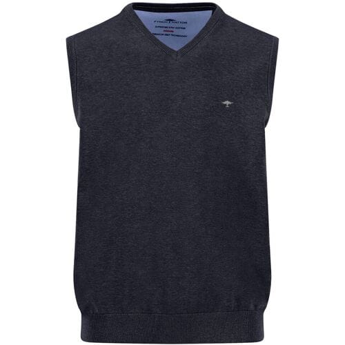 Fynch-Hatton Spencer Solid Color Superfine 3-Ply Cotton Navy / male